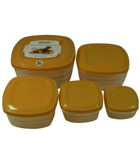 Paras Classic Set Gooddays 5 In 1 Polyproplene Food Container Set Of