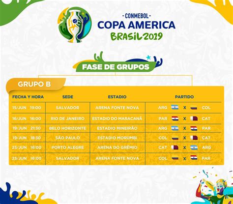 The 2019 copa américa was the 46th edition of the copa américa, the international men's association football championship organized by south america's football ruling body conmebol. Calendario de la Copa America 2019 | Goal.com