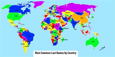 Sabe qual é o sobrenome mais popular do seu país Este mapa pode ajudar
