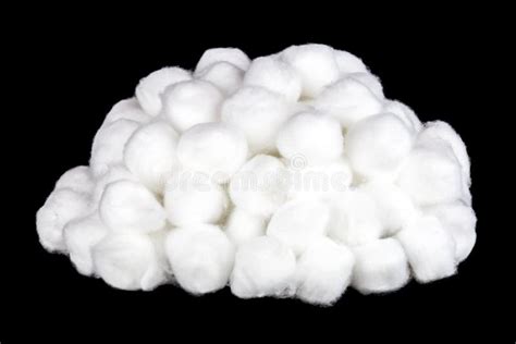 Pile Of Cotton Balls On A Black Background Stock Image Image Of