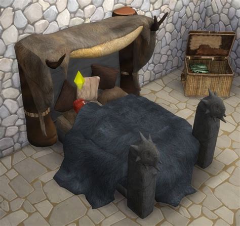 Simsworkshop Dragon Age Avvar Bed 1 By Biguglyhag • Sims 4 Downloads