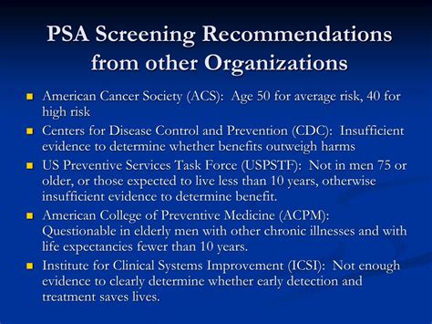 Ppt A Practical Guide To Psa Screening Powerpoint Presentation Free