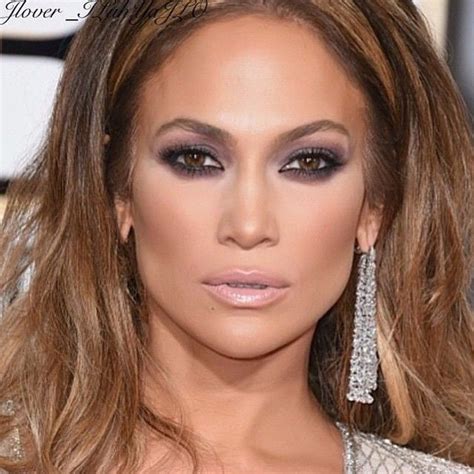 Purple Smokey Eye Nude Pink Lip Jennifer Lopez Jlo Makeup Hair