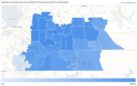 Highest Population Density In Orlando By Zip Code Zip Atlas