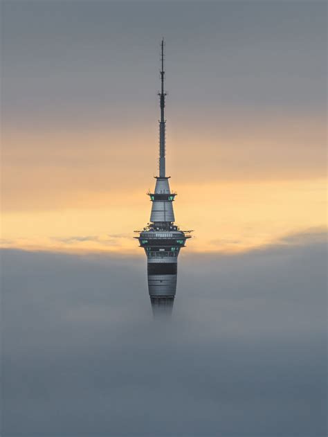 Do you see any omissions, errors or want to add information to this page? Auckland Sky Tower In A Sea Of Fog | Bored Panda