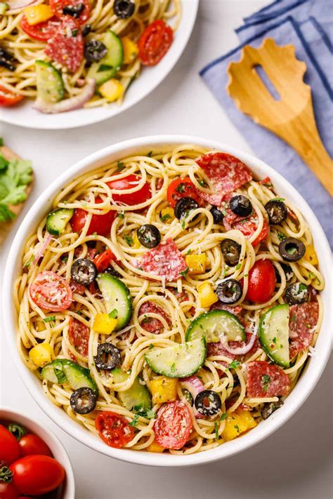 Easy Spaghetti Salad Recipe All Things Mamma