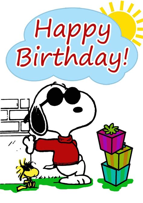 Free Printable Birthday Cards Snoopy

