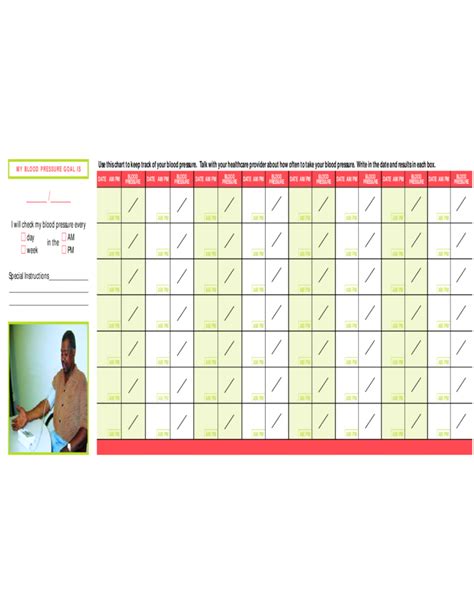 Blood Pressure Tracking Card Free Download