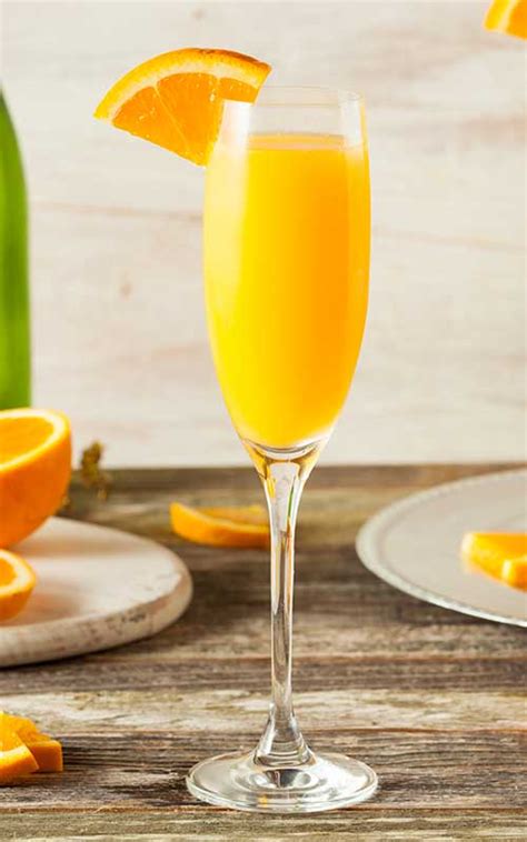 In a tall chimney glass or hurricane glass, fill with cubed more». How to Make a Mimosa Cocktail - Crafty Bartending