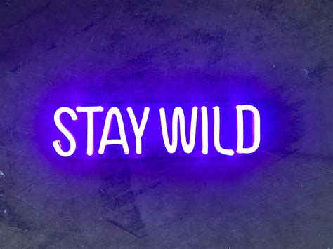 Stay Wild Neon Sign Neon Mfg