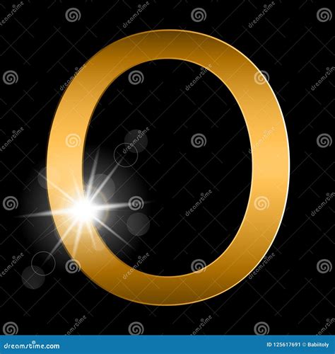 Alphabet Letter Letter O Gold Alphabet Logo Font Style Vector