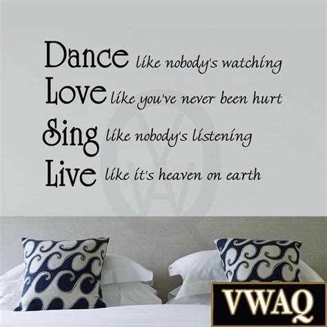 Dance Like Nobodys Watching Quote Inspirational Wall Etsy