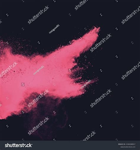 Pink Powder Explosion On Black Backgroundpink Stock Photo 2184288917