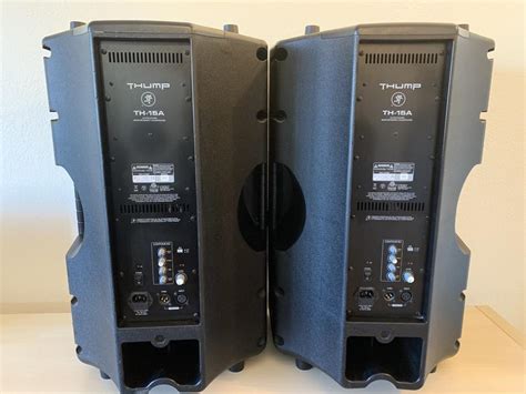 Pair Of Mackie Thump TH 15A 400W Active Speakers With Stands Victoria