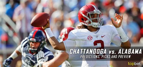 Live college football scores, schedules and rankings from the fbs, searchable by conference. Chattanooga vs Alabama Football Predictions, Picks & Preview