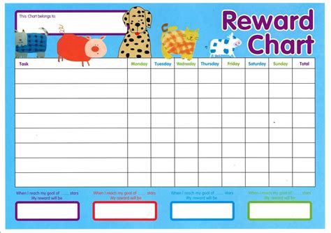 Printable Reward Charts For Kids Reward Chart Template Free