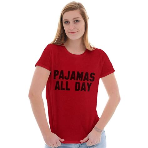 Pajamas All Day Slacker Lazy Womens T Shirt Ladies Tee Brisco Brands 2x