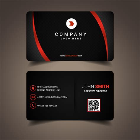 A great business card lets you develop a recognizable brand and grow your network. Black And Red Lined Business Card - Download Free Vectors ...