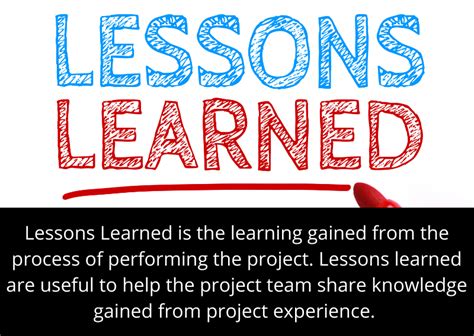 What Does Lessons Learned Mean Project Management Dictionary Of Terms