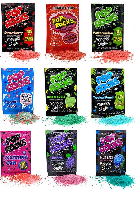 Pop Rocks Crackling Candy Variety Pack Classic Popping