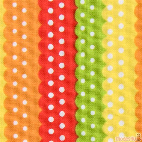 Fabric With Red Orange Yellow Lime Green Stripe Quilting Treasures