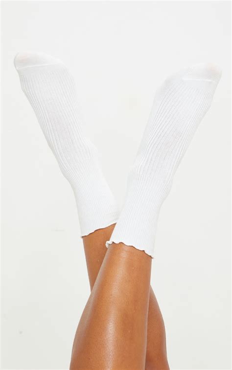 White Frill Sock Accessories Prettylittlething