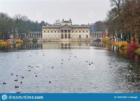 Lazienki Palace Or Palace On The Water In Royal Baths Park Warsaw Poland Stock Image Image