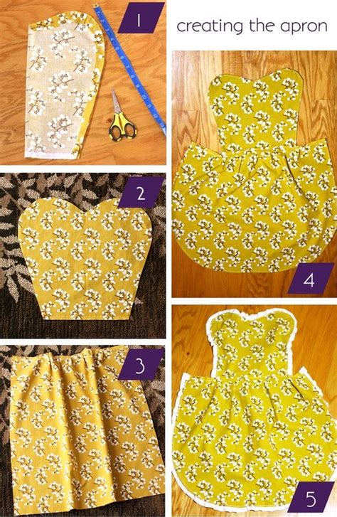 Fat quarter fabric was used to make it. 10 Easy Step by Step DIY Tutorials to Make Aprons - Pretty ...
