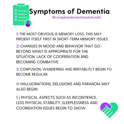 The signs of dementia may be sublte at first and knowing what to look ...