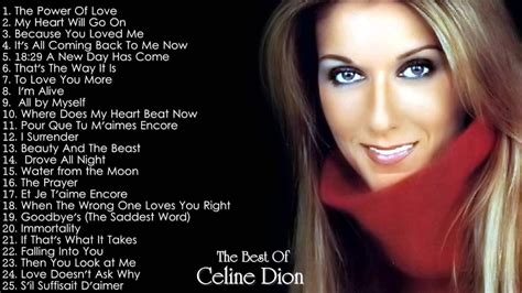 Besides these careers, celine dion is known as a famous singer worldwide. Celine Dion Greatest Hits | Best Songs Of Celine Dion ...