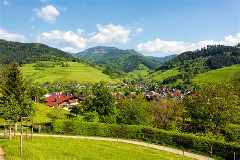 The Small Village Muenstertal In The Black Forest Stock Photo