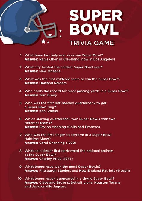 Super Bowl Facts And Trivia Image To U