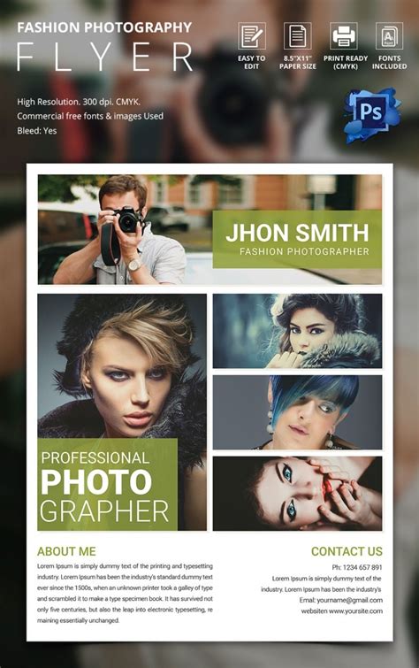Photography Flyer Templates Free Download Photoshop Franchisedelta