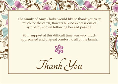 Free Funeral Thank You Cards Templates Ideas Funeral Thank You Cards