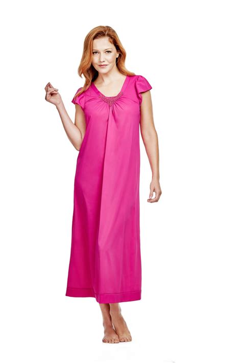 Womens Long Cap Sleeve Nightgown Shadowline