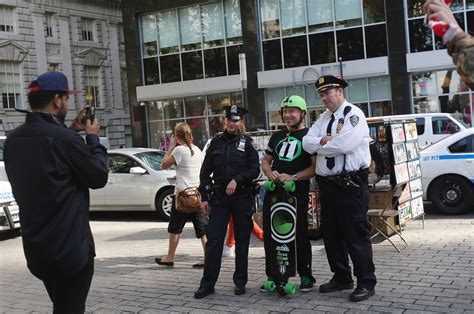 Skateboarders Defy Court To Race Down Broadway The New York Times
