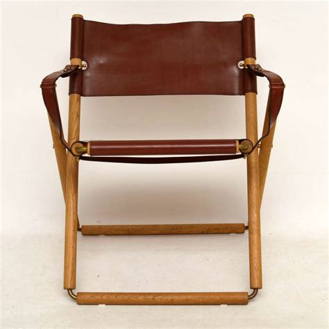 See more ideas about leather, leather chair, leather club chairs. Pair of Danish Vintage Leather Folding Safari Chairs ...