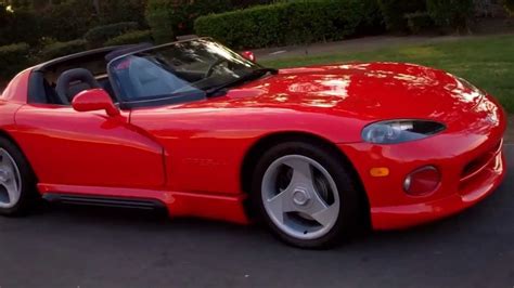 Sold 1992 Dodge Viper Rt10 Roadster Viper Red Youtube