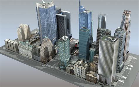 3d Model Of New York 2 Square