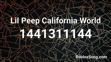 Lil Peep California World Roblox Id Roblox Music Codes