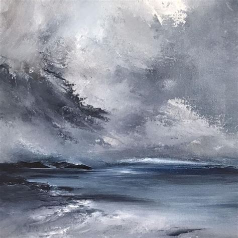 Every Gust Of Wind Seascape Cloud Painting A Framed Original Etsy Uk