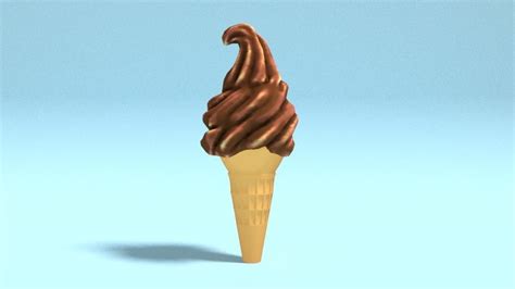 3d Model Dessert Ice Cream Cone Cgtrader