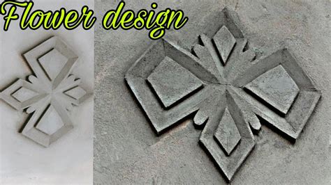 Wall decor ideas that double as optical illusions are almost too much fun to make and view! Wall flower design send cement and design /Raj m Bhadrak - YouTube