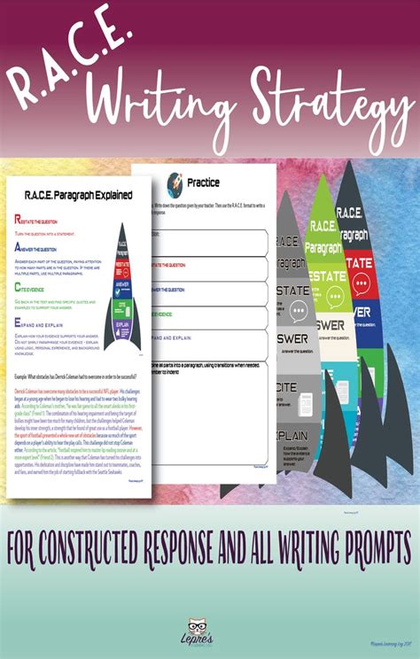 Race Writing Strategy Infographic Poster Lesson And Graphic
