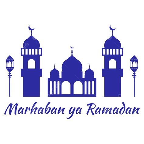 Diseño Simple Marhaban Ya Ramadán Con Linterna Y Mezquita 5 Png
