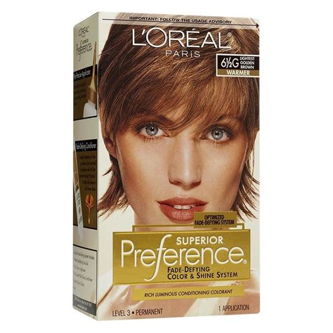 L Oréal Paris Superior Preference Fade Defying Color Shine System G Lightest Golden Brown