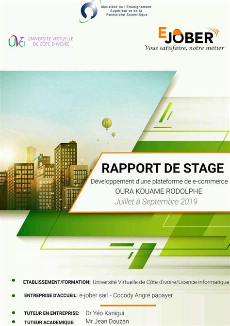 Page De Garde Rapport De Stage Page Garde Rapport De Stage Rapport De