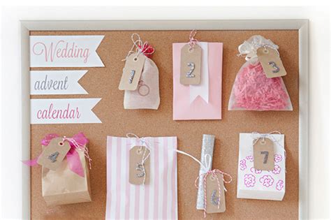 Recreate this adorable advent calendar by emily henderson with miniature felt or knit stockings strung together for a bedroom garland. 12+ Things to Include in Your Wedding Advent Calendar | weddingsonline