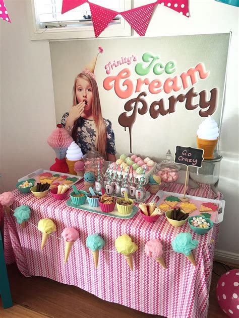 Ice Cream Birthday Party Decor Kara S Party Ideas Ice Cream Parlor