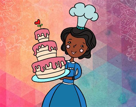 Desenho de Bolo de aniversário caseiro pintado e colorido por Usuário